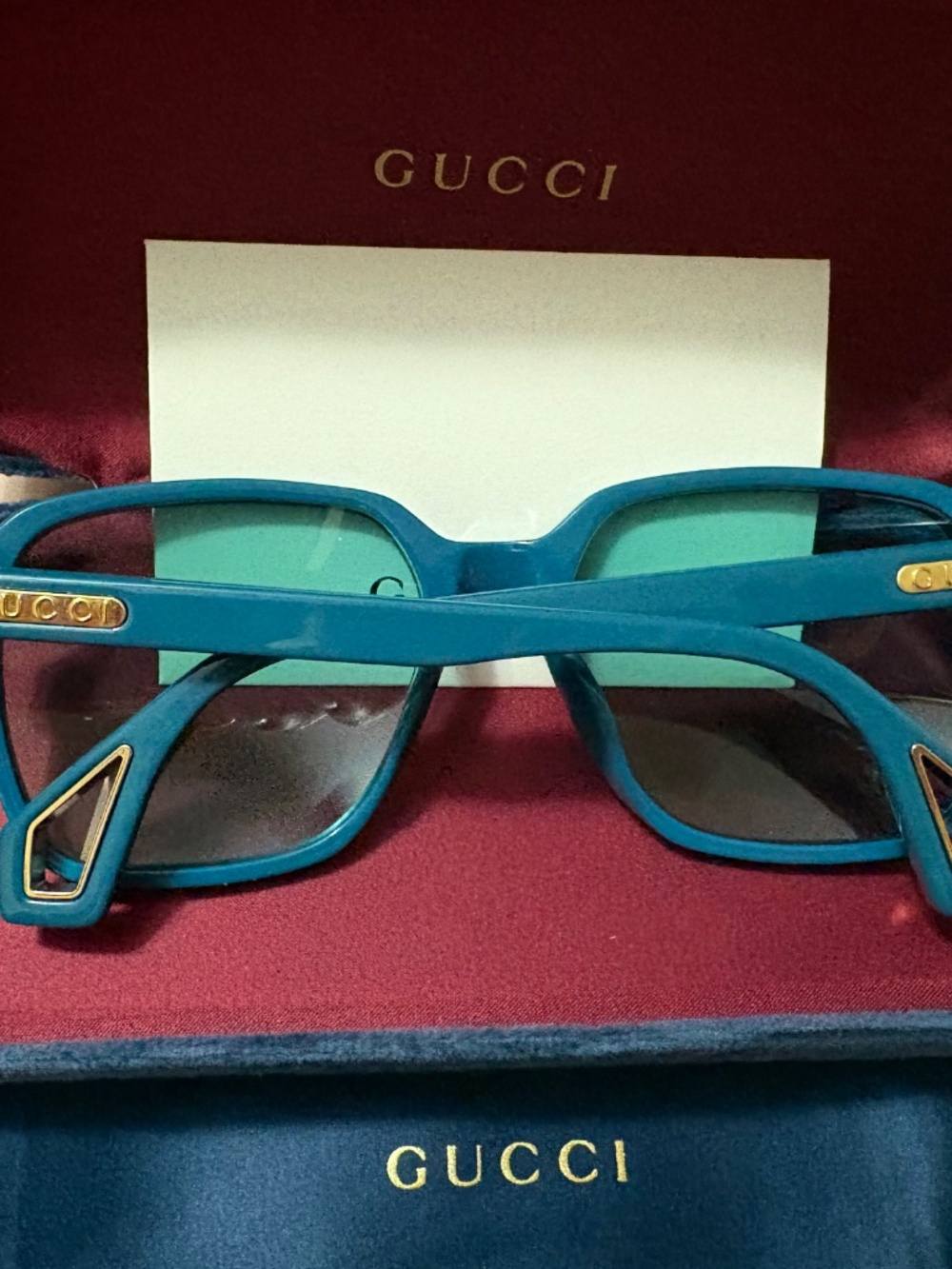 Turquoise Gucci Glasses - Picture 2 of 2